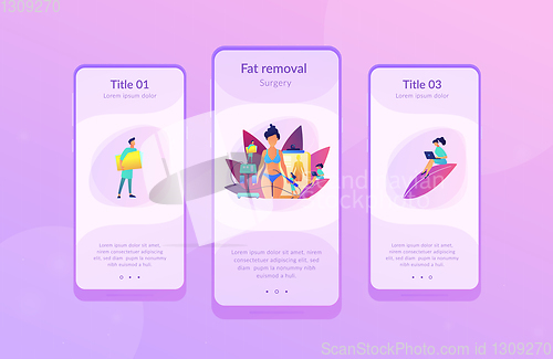 Image of Liposuction app interface template.