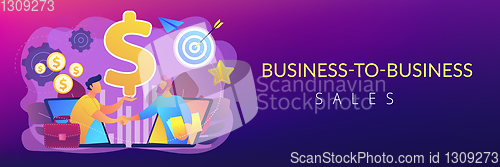 Image of Business-to-business sales concept banner header.