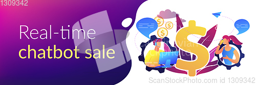 Image of Conversational sales concept banner header.