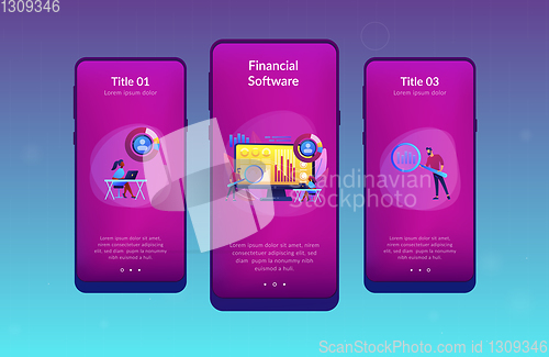 Image of Financial management system app interface template.