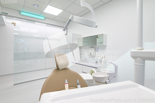 Image of Interior of dentistry medical office, special equipment