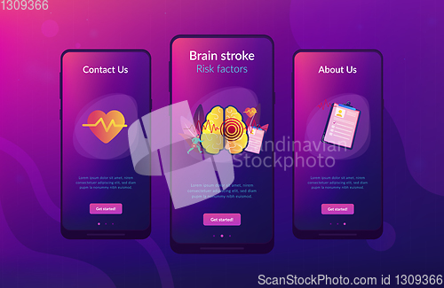 Image of Stroke app interface template.