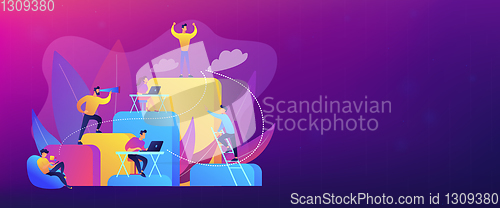 Image of Corporate ladder concept banner header.