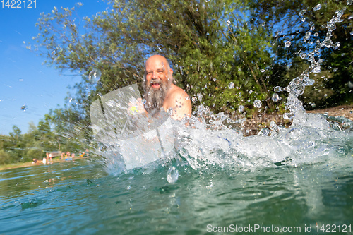 Image of water battle at the summer lake