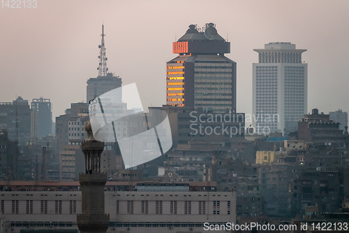 Image of sunset scenery at Cairo Egypt