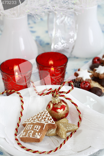 Image of Christmas table setting