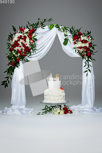 Image of cake with bone for dog wedding