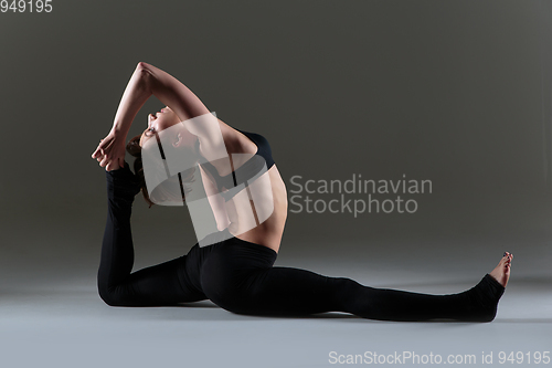 Image of Girl dancer warming up