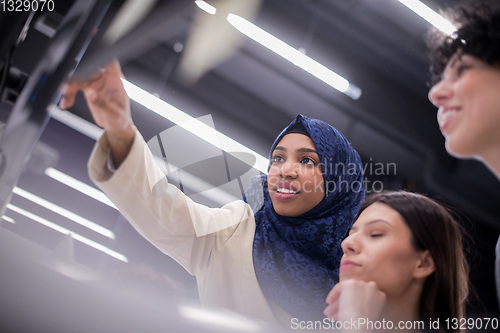 Image of multiethnics team of software developers working together