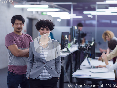 Image of Portrait of young successful Business couple