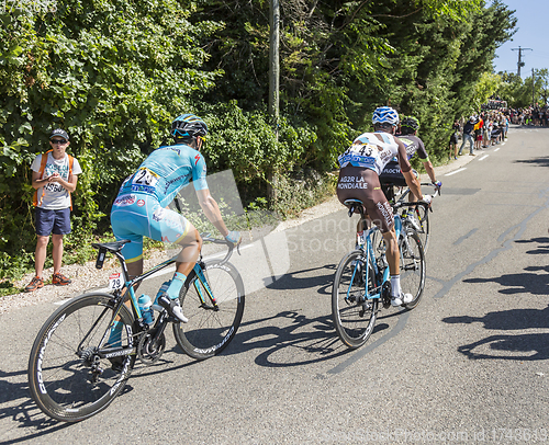 Image of Group of Cyclists on Mont Ventoux - Tour de France 2016