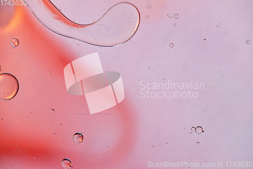 Image of Colorful abstract background with oil drops on water