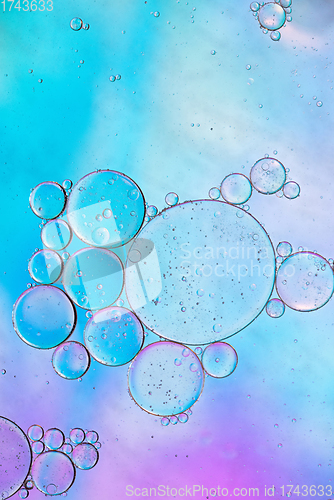 Image of Colorful abstract background with oil drops on water