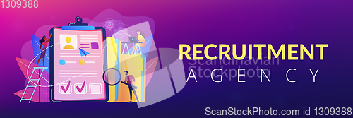 Image of Recruitment agency concept banner header.