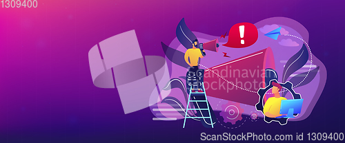 Image of Draw attention concept banner header.