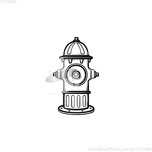 Image of Hydrant hand drawn sketch icon.