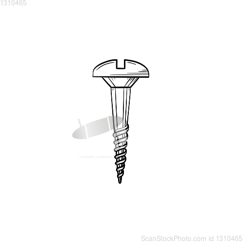 Image of Screw hand drawn sketch icon.