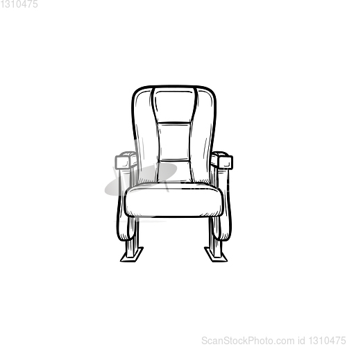 Image of Office seat hand drawn sketch icon.