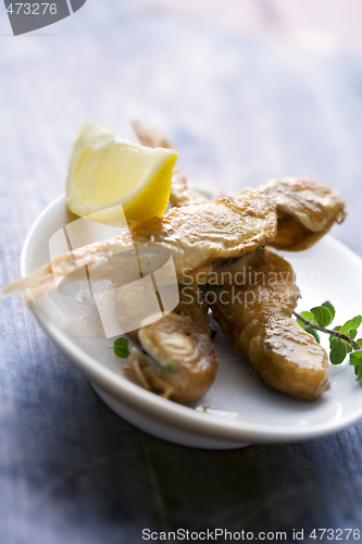 Image of fried small fish