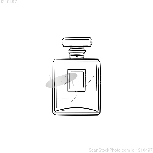 Image of Perfume hand drawn sketch icon.