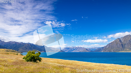 Image of lake Wanaka; New Zealand south island