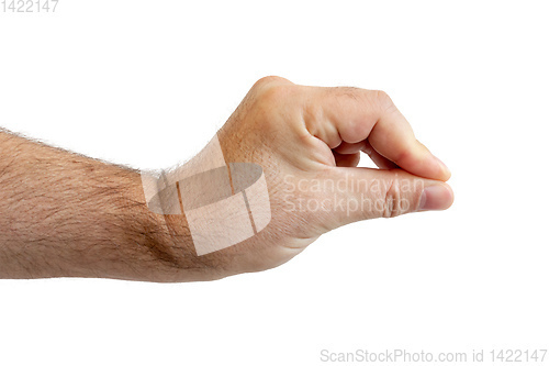 Image of picking males hand