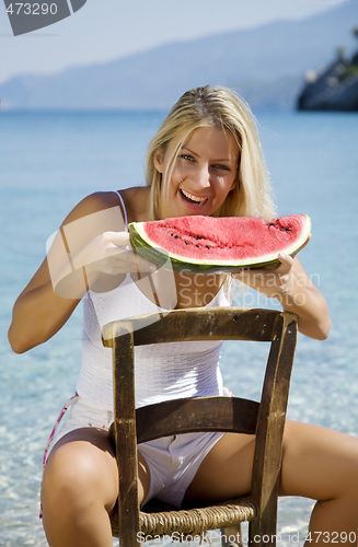 Image of eating water melon
