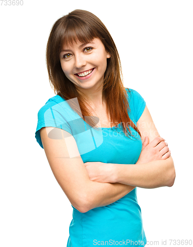 Image of Portrait of a happy young woman