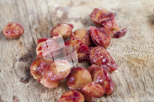 Image of bone from a cherry