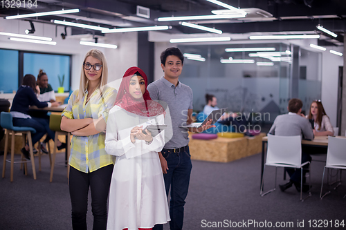 Image of Portrait of successful multiethnic Business people