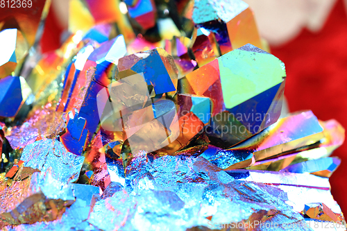 Image of rainbow crystal texture