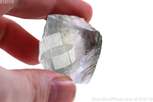 Image of fluorite in human hand