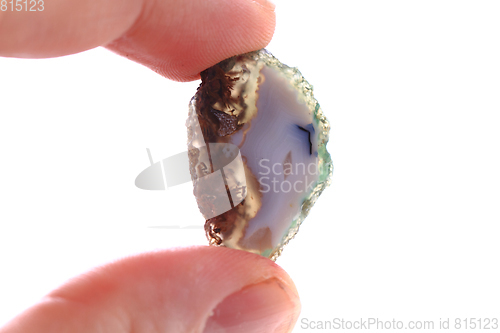 Image of natural agate isolated