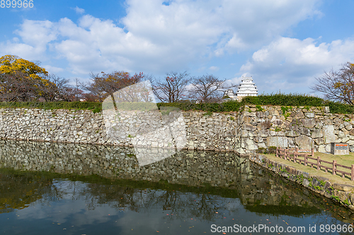 Image of Japanese Himeiji Castle and canal