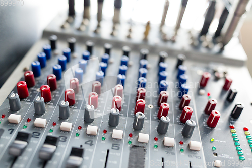 Image of Equalizer volume on Audio mixer