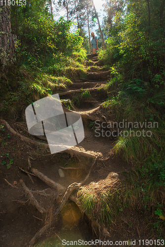 Image of Woman in Altai mountain