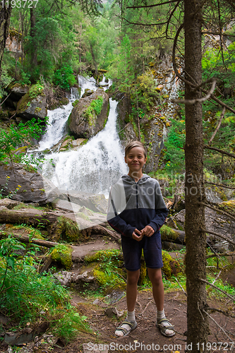 Image of Waterfall in Altai Mountains