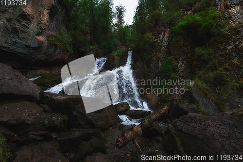 Image of Waterfall in Altai Mountains