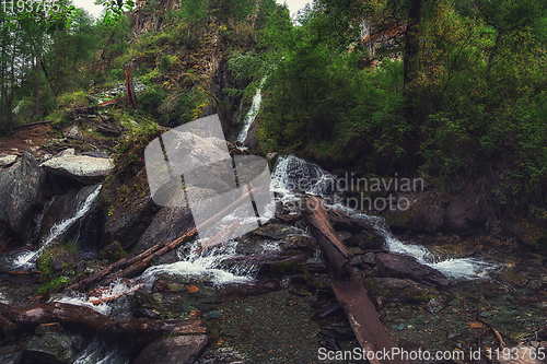 Image of Waterfall in Altai Mountains