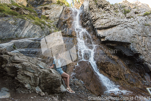 Image of Waterfall in Altai Mountains