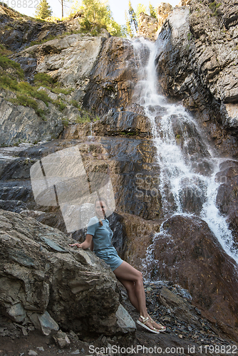 Image of Waterfall in Altai Mountains