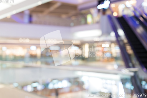 Image of Shopping plaza blur background with bokeh