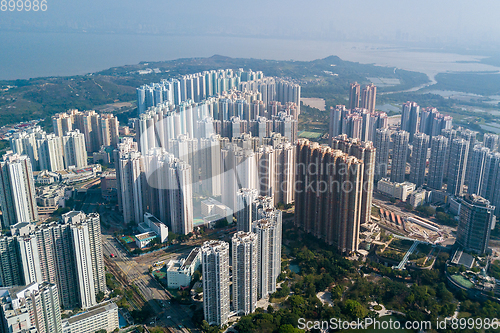 Image of Top view of Hong Kong city