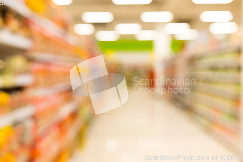Image of Supermarket blur background with bokeh