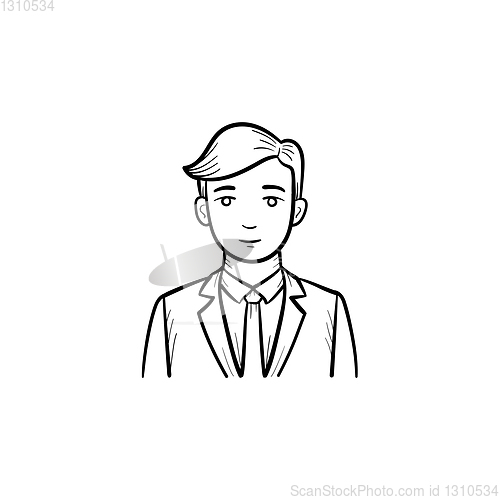 Image of Mobile company CEO hand drawn sketch icon.