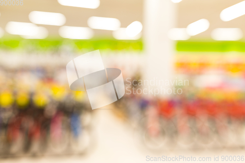 Image of Supermarket blurred background with bokeh