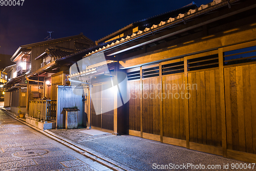 Image of Sannen Zaka Street in Kyoto at night