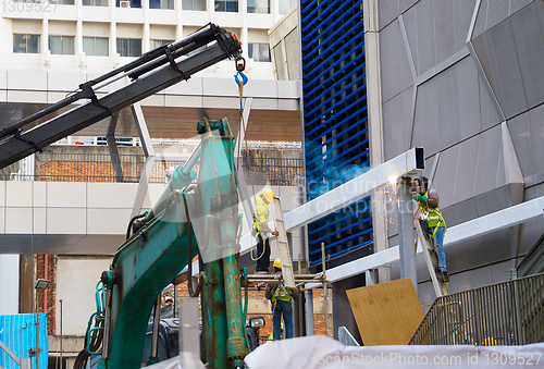 Image of Workers  work construction site Singapore