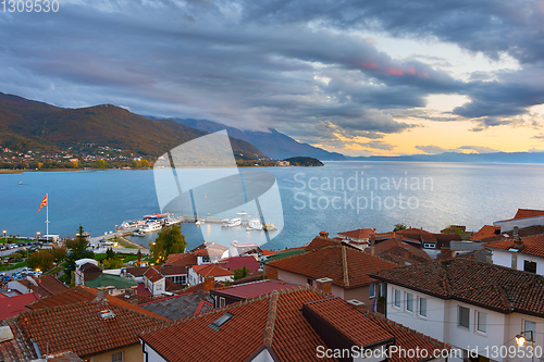 Image of Ohrid lake Old Town Macedonia