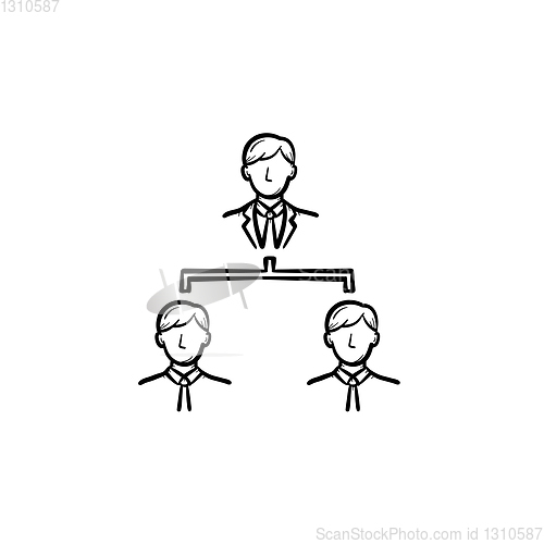 Image of Boss hand drawn sketch icon.